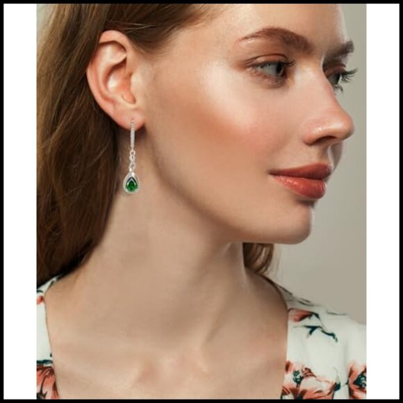 Amazon.com: Hoops & Loops - Sterling Silver Black Flash  Sterling Silver Drop Earrings Infinity Knot Leverback Dangle Elegant Jewelry